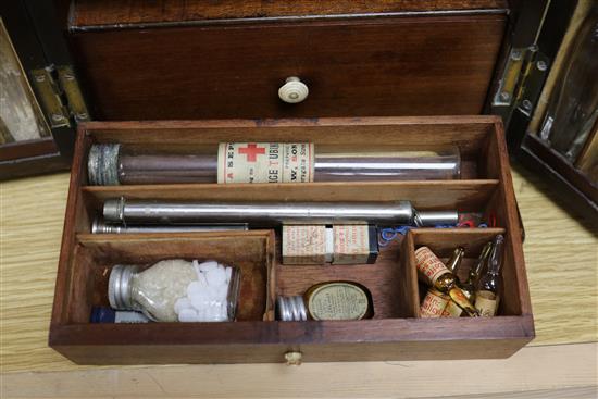 A 19th century mahogany apothecary cabinet